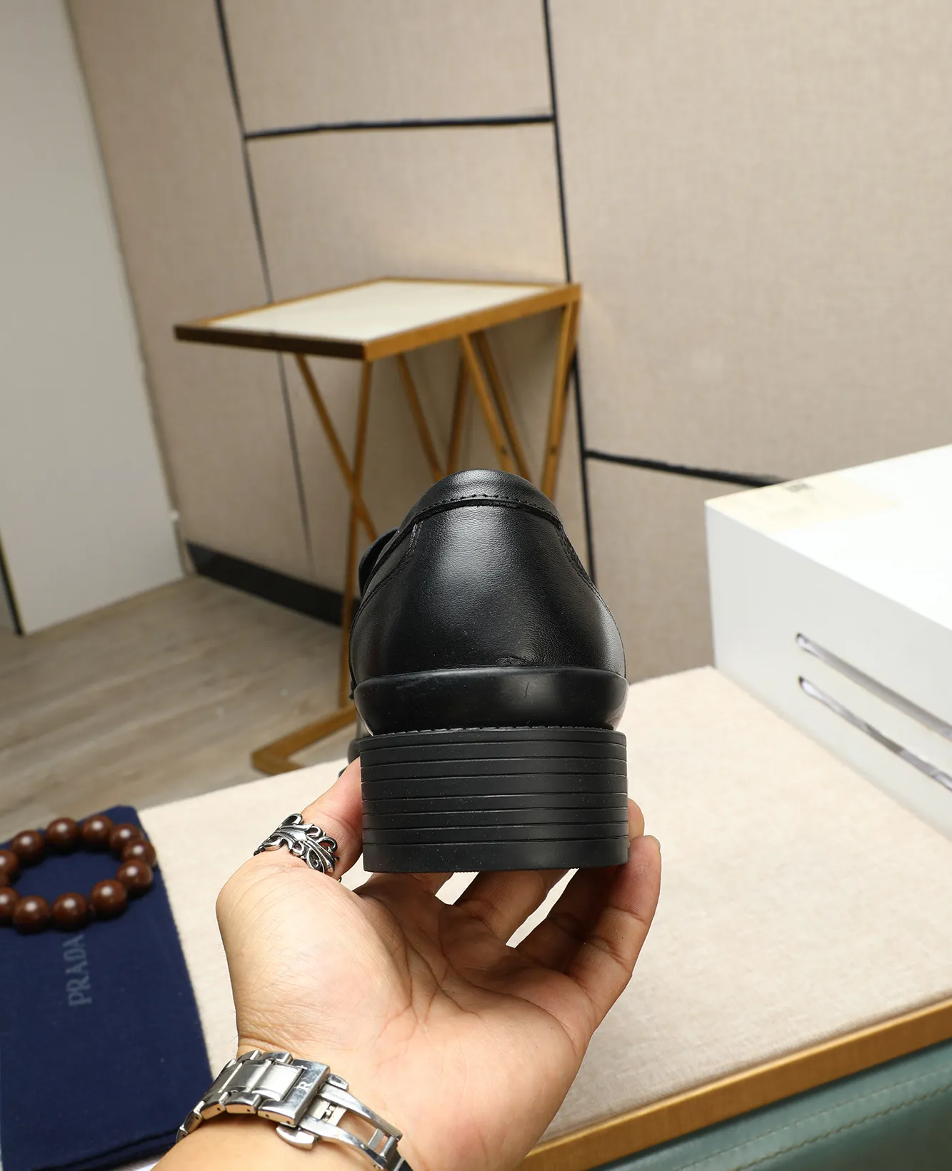 Men's men's shoes 💰540 (water-dyed cow leather) 📛📛PRADA high-end counter's latest formal business leather shoes 👔original and highest quality! Imported from Italy 🇮🇹 first-layer calfskin fabric ➕ cowhide lining Original outsole Formal size: 38➖44 (45 customized)
